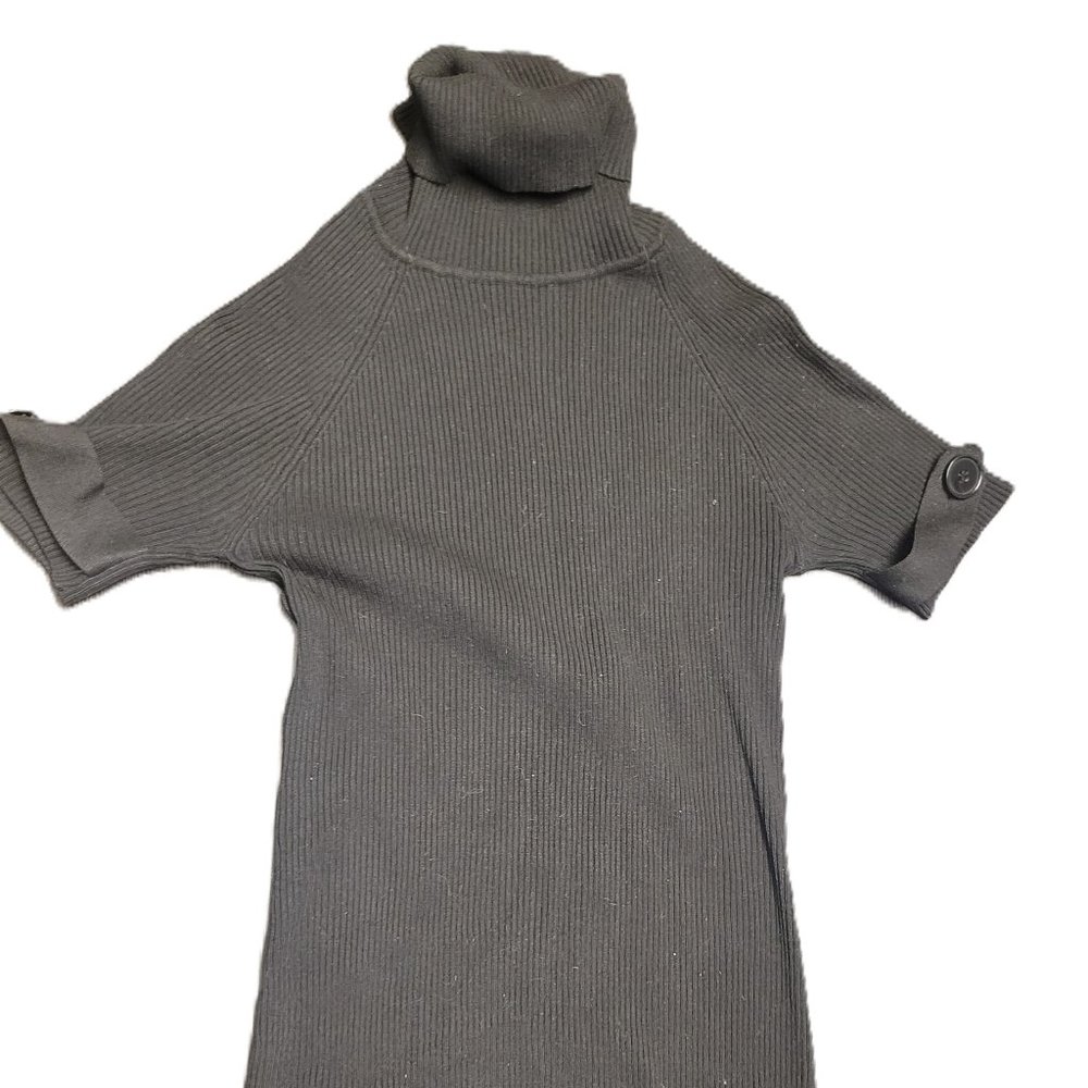 Turtle neck black dress